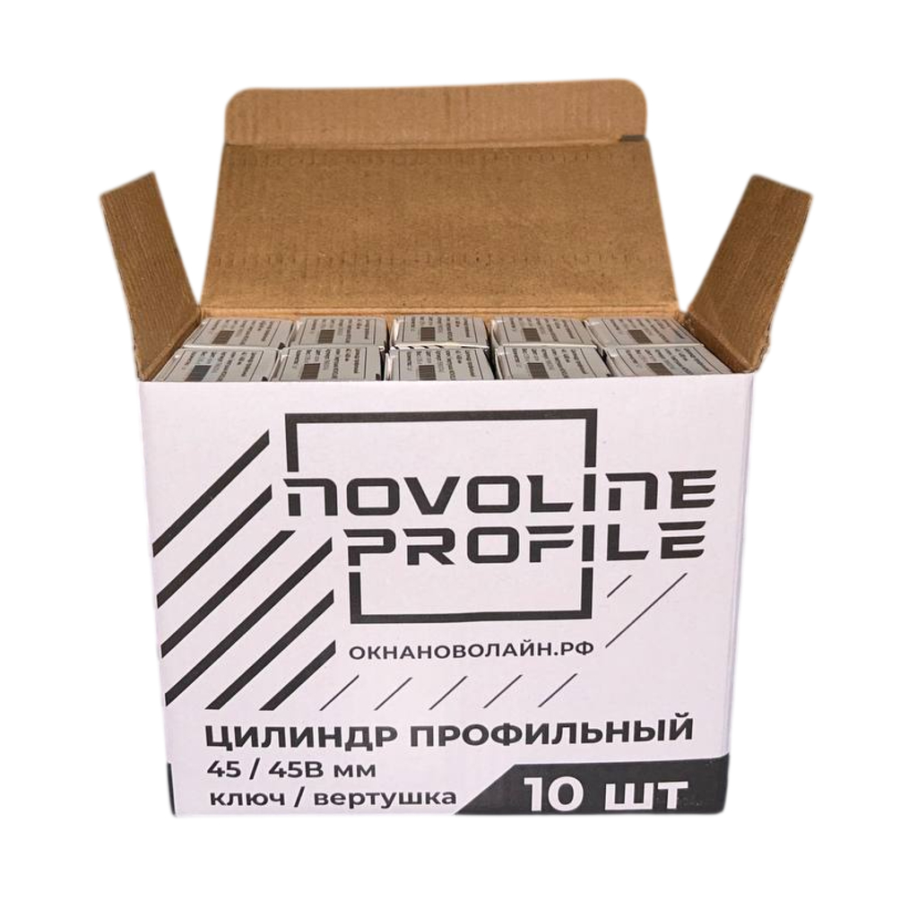 Цилиндр профильный 45/45В мм ключ/вертушка NOVOLINE