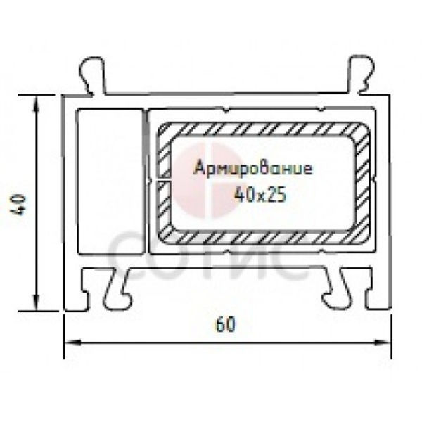Расширитель 040мм GREEN SYSTEM 60 серия шт=6,5м Расширитель 040мм GREEN SYSTEM 60 серия шт=6,5м